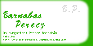 barnabas perecz business card